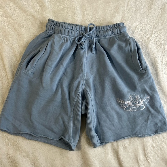 Boys Lie light blue shorts with embroidered logo - Picture 1 of 5